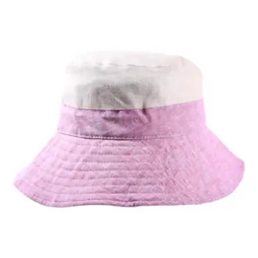 Sommerlicher Stoffhut aus Leinen und Baumwolle mit breitem Rand in Gelb, Nougat oder Rot