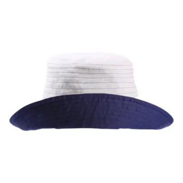 eversibler Sommerhut aus Leinen und Baumwolle in Fuchsia/Ecru und Navy/Ecru