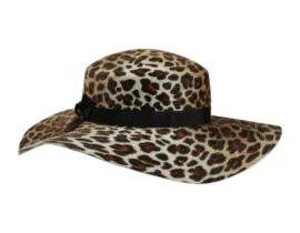 Damen-Schlapphut Animalprint