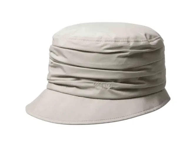 Fugger Goretex Hut in Hellbeige und Rot aus 100 % PES / Goretex mit stilvoller Drapierung