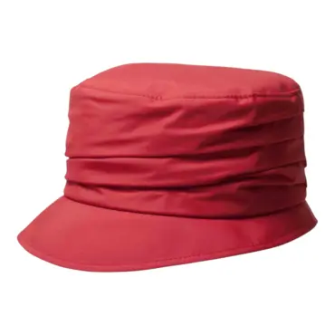 Fugger Goretex Hut in Hellbeige und Rot aus 100 % PES / Goretex mit stilvoller Drapierung