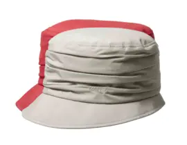 Fugger Goretex Hut in Hellbeige und Rot aus 100 % PES / Goretex mit stilvoller Drapierung