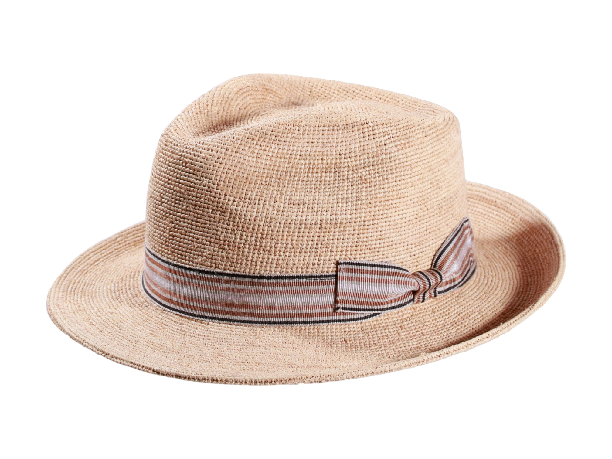 Sommerhut Fedora Bogart Raffia gehäkel