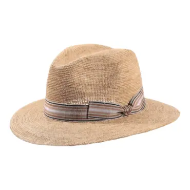 Sommerhut Fedora Traveler Raffia gehäkelt