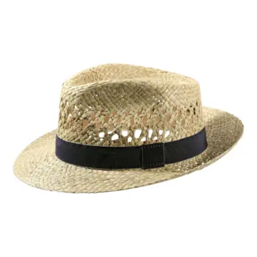 Strohhut Fedora Bogart mit Ventilation