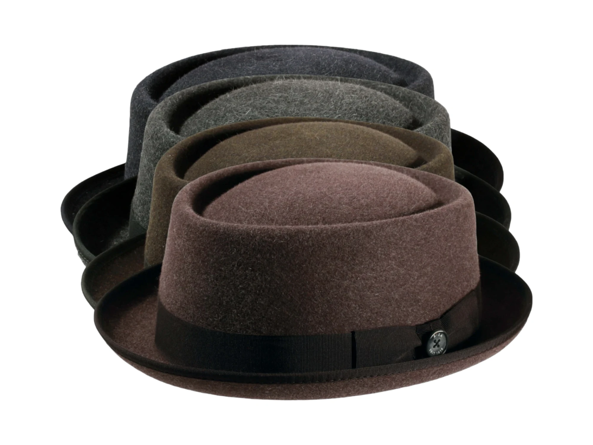 Haarfilzhut Porkpie Stichelhaar meliert