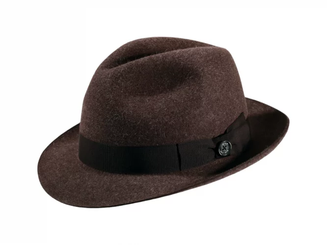 Trilby Stichelhaar meliert mit Klapprand & imprägniert – Bild 4