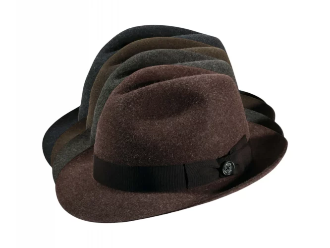 Trilby Stichelhaar meliert mit Klapprand & imprägniert