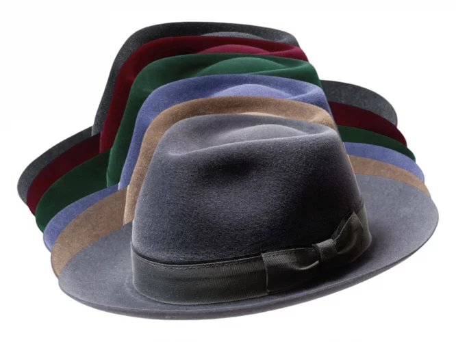 Haarfilzhut Velours in Fedora Style