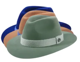 Traveler Hut „Folly Dot“ aus Haarfilz Velours – Schweizer Handarbeit