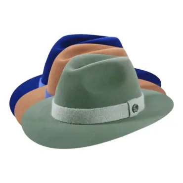 Traveler Hut „Folly Dot“ aus Haarfilz Velours – Schweizer Handarbeit