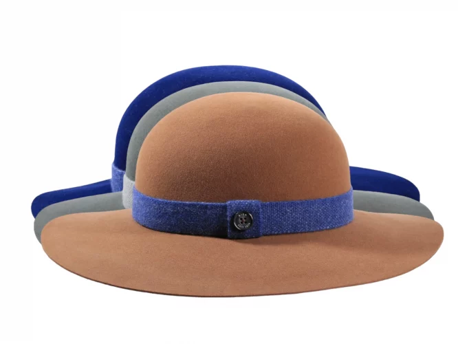 Damenhut Cloche Velours mit rundem Kopf