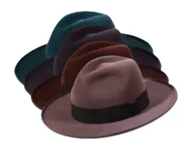 Fedora Hipster Velours in 4 Farben – modischer Haarfilz-Hut, handgemacht in der Schweiz