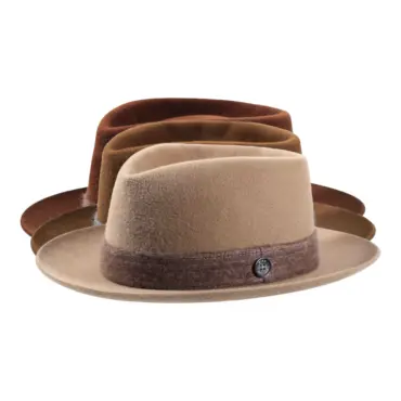 Fedora Velours „Folly Ribon“ Shapable – handgefertigt in der Schweiz