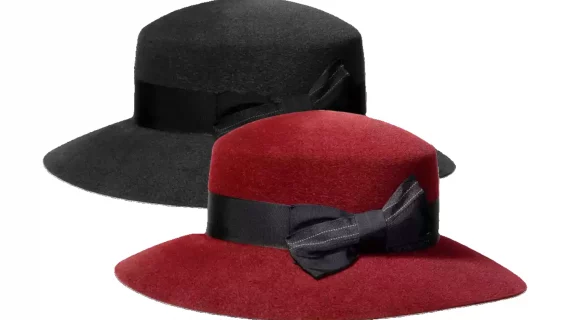 Damenhut Velours mit Doppelmasche