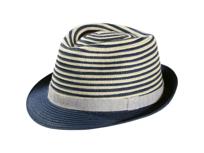 Sommerhut Trilby Viskose mit Rebsband in drei Farben