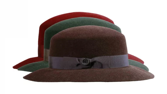 Damenhut Haarfilz Velours meliert