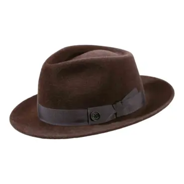 Fedora Velours meliert – handgefertigt in der Schweiz