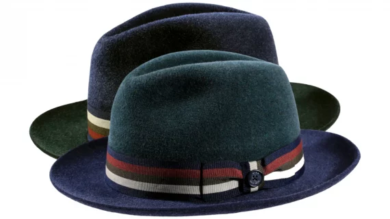 Haarfilzhut meliert 2-Piece mit Klapprand