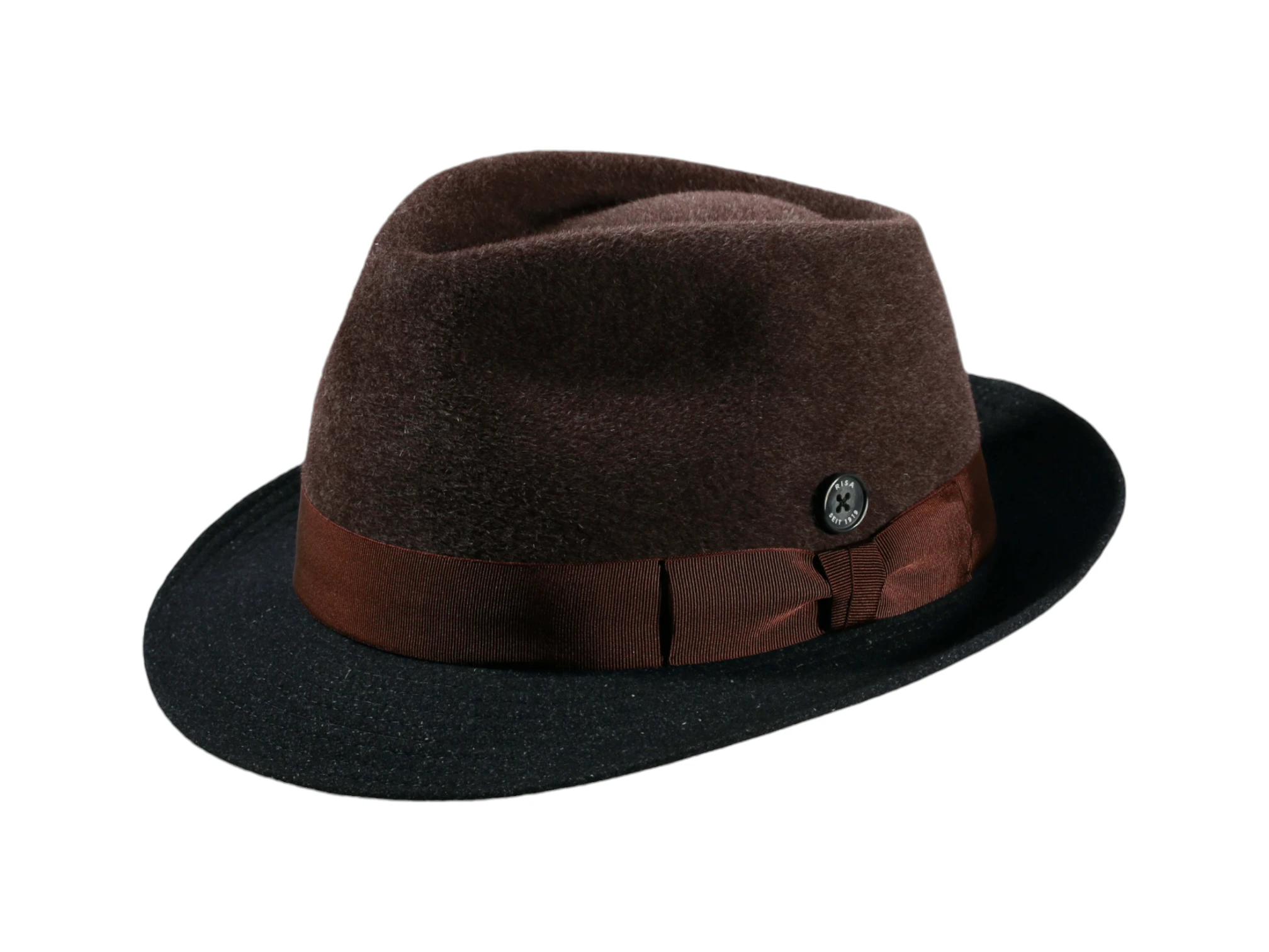 Filzhut aus Wollstoff/Haarfilz meliert mit Klapprand – Bild 7