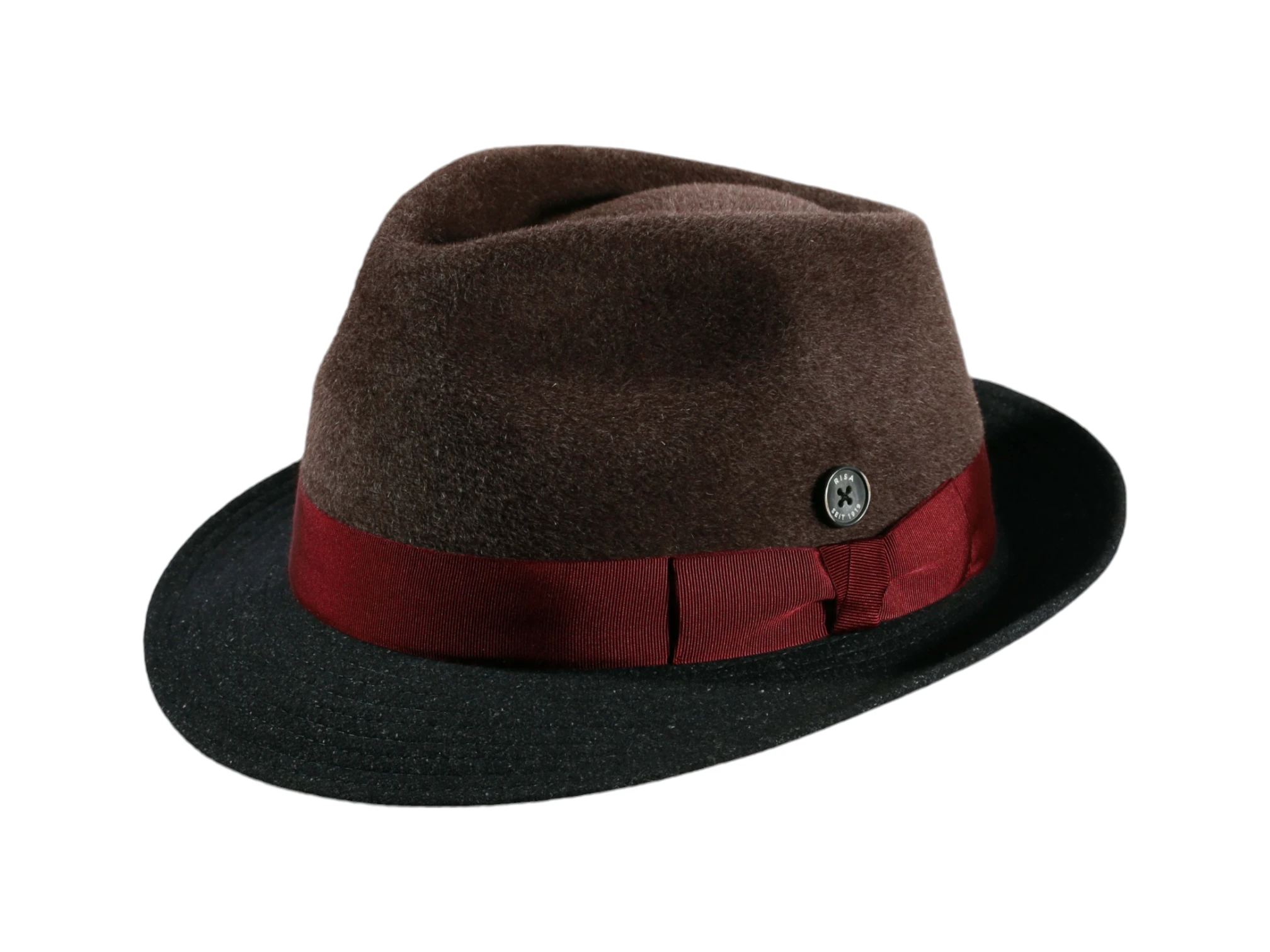 Filzhut aus Wollstoff/Haarfilz meliert mit Klapprand – Bild 6