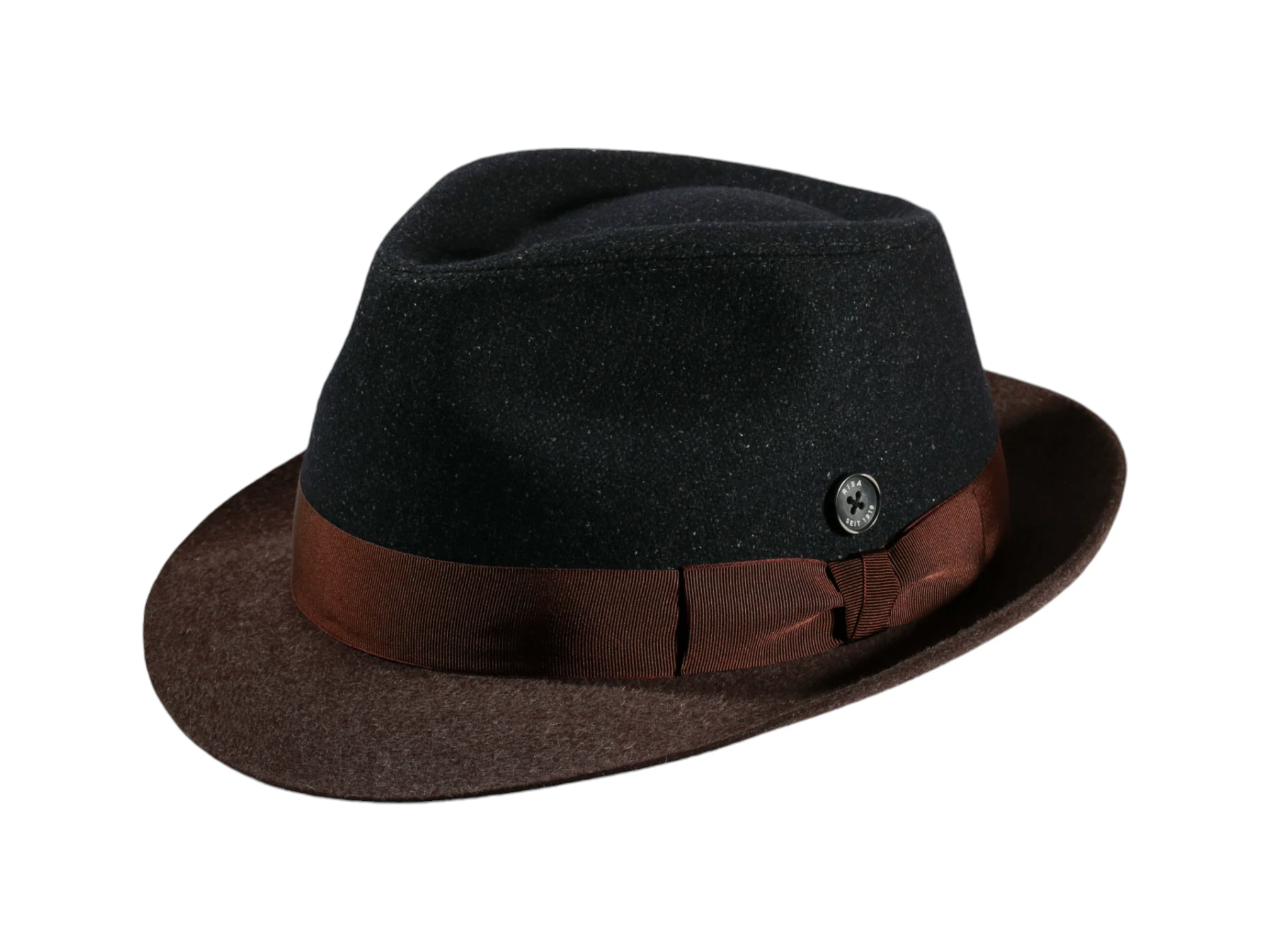 Filzhut aus Wollstoff/Haarfilz meliert mit Klapprand – Bild 4