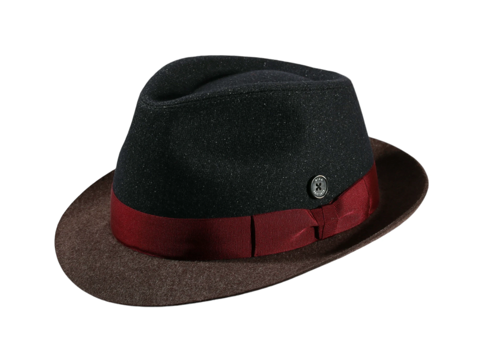 Filzhut aus Wollstoff/Haarfilz meliert mit Klapprand – Bild 2