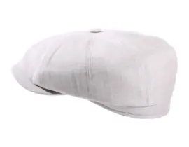 Paperboy Sommermütze Seide & Leinen in Hellbeige