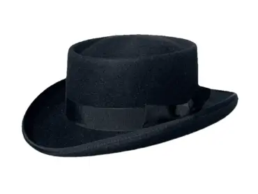 Old West Westernhut Todeszug nach Yuma – schwarzer Haarfilzhut mit Rebsband