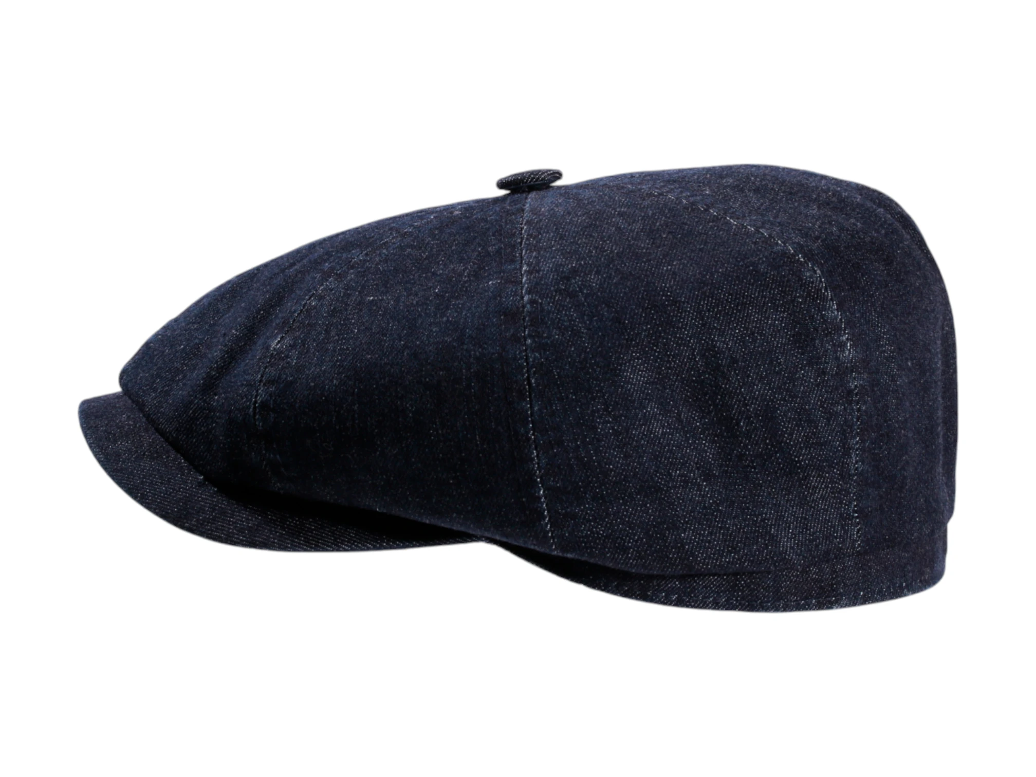 Paperboy-Mütze mit Steg aus Baumwolle in Navy oder Olive