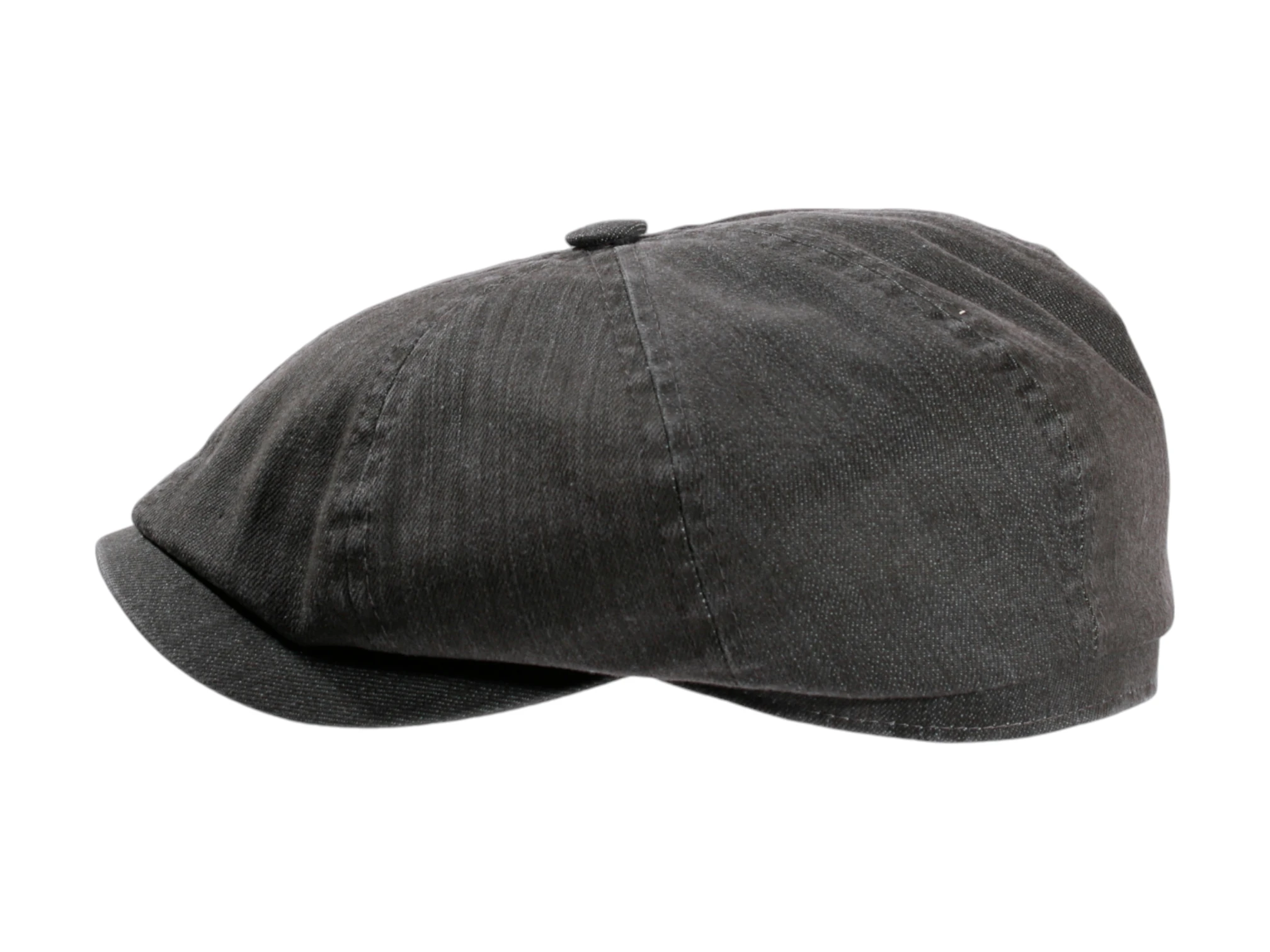 Paperboy-Mütze mit Steg aus Baumwolle in Navy oder Olive