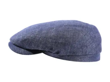 Schiebermütze Fischgrat Leinen