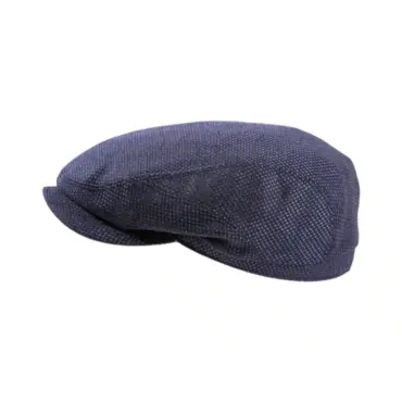 Schiebermütze aus Wolle-Kaschmir in Marineblau