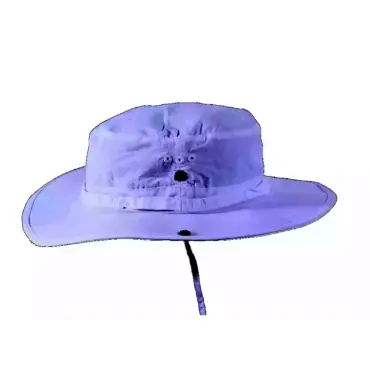 Weißer Fischerhut Bob mit UV-Schutz und Kinnband