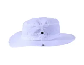 Weißer Fischerhut Bob mit UV-Schutz und Kinnband