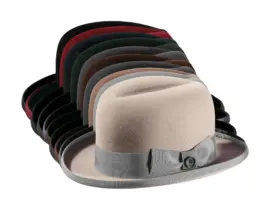 Homburger Haarfilzhut mit Einfassung