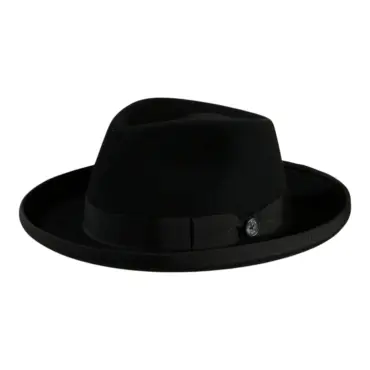 Fedora Hut 20er Jahre Style mit Aufschlag – Handarbeit aus Haarfilz