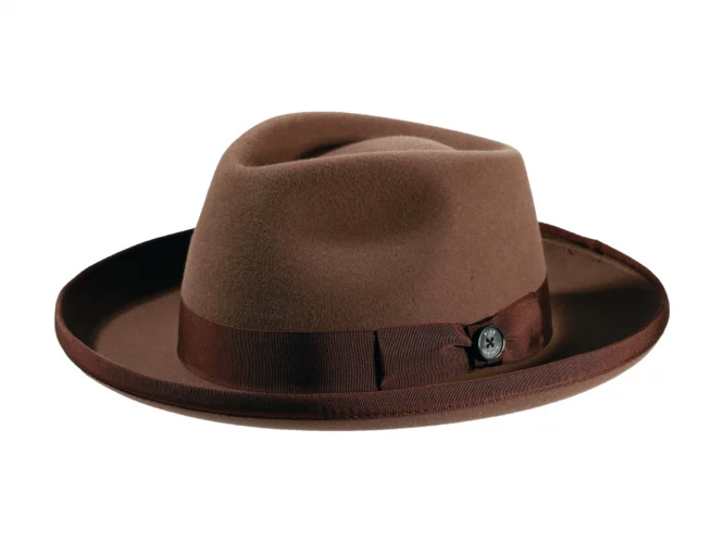Haarfilzhut Fedora mit eingefassten Aufschlag – Bild 10