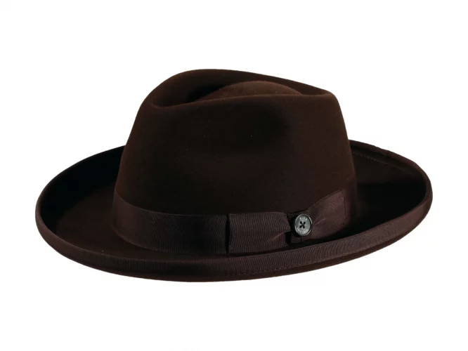 Haarfilzhut Fedora mit eingefassten Aufschlag – Bild 9