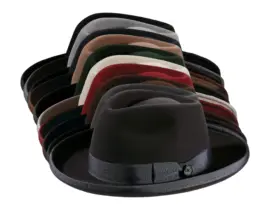 Fedora Hut 20er Jahre Style mit Aufschlag – Handarbeit aus Haarfilz