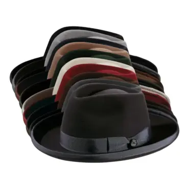 Fedora Hut 20er Jahre Style mit Aufschlag – Handarbeit aus Haarfilz