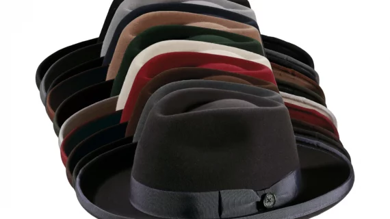 Fedora Hut 20er Jahre Style mit Aufschlag – Handarbeit aus Haarfilz