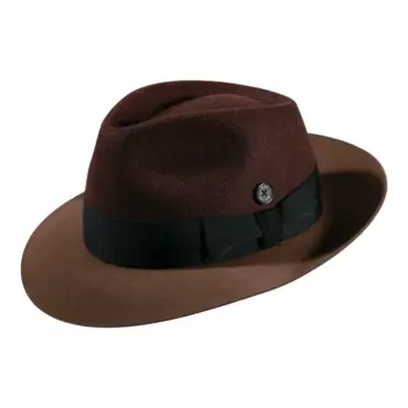 Fedora Bogart Wollstoff/Haarfilz mit Klapprand – Handarbeit