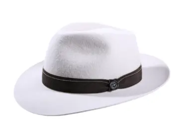 Fedora Bogart Great-Grosgrain aus Wollfilz, handgefertigt in der Schweiz
