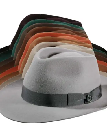 Fedora/Bogart Filzhut mit Klapprand – imprägniert, Handarbeit