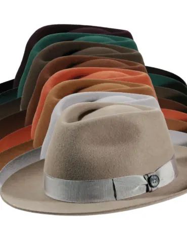 Fedora/Bogart Filzhut mit Klapprand – imprägniert, Handarbeit