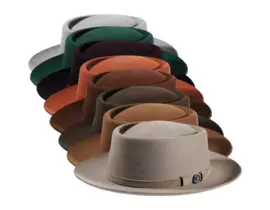 Fedora Wollfilz mit schmaler Krempe, Handarbeit Schweiz