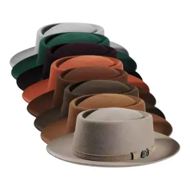 Fedora Wollfilz mit schmaler Krempe, Handarbeit Schweiz