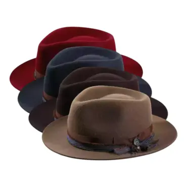 Fedora Filzhut „Ebony-Pearl“ – Handarbeit mit Ebenholzperlen