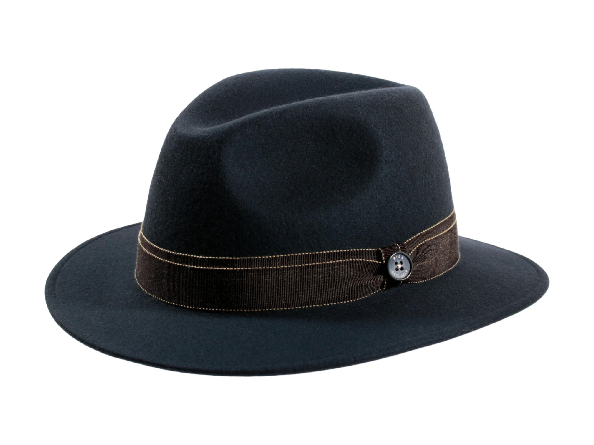 Fedora Traveler Wollfilz mit breiter Krempe, Handarbeit Schweiz